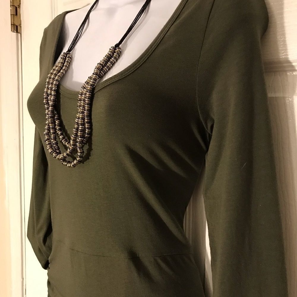 Sexy Express S/P khaki sexy form fitting dress!!